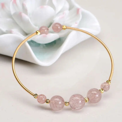  Bangle bead Bracelet Rose Quartz