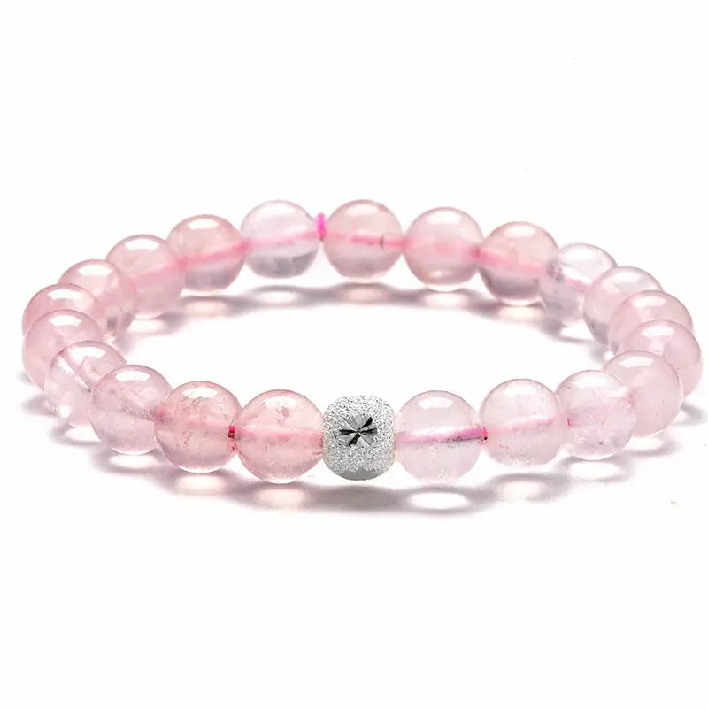  Beaded Bracelet Charm  Rose Quartz