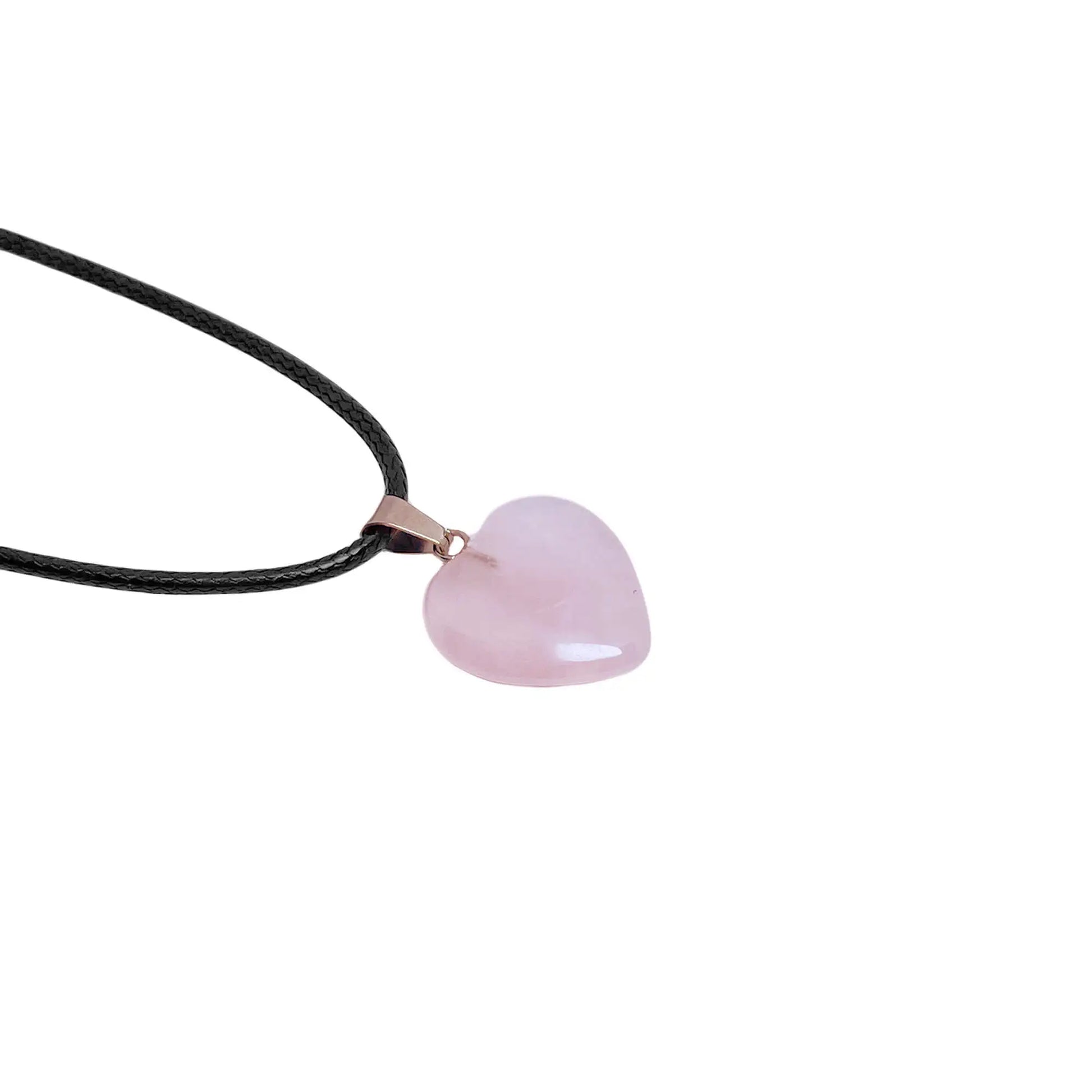 Calming Heart Necklace Rose Quartz  