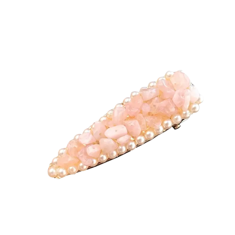 Natural Rose Quartz Hair Pin 