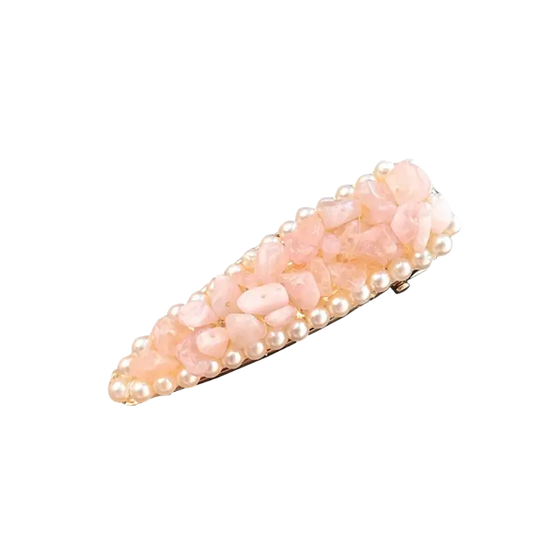 Natural Rose Quartz Hair Pin 