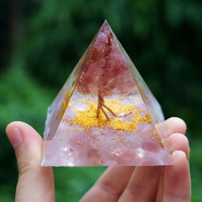 pyramid chakra rose quartz