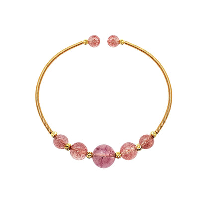 Rose Quartz Bangle Bracelet