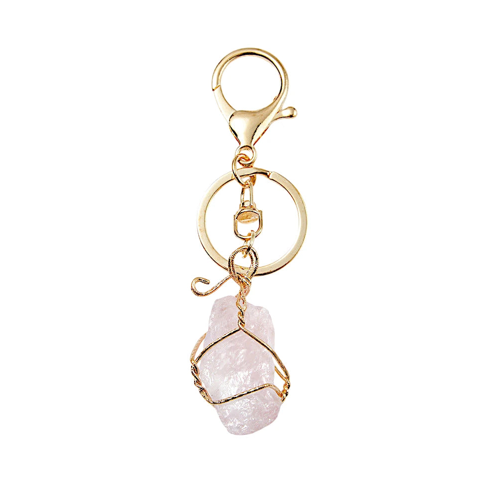 Rose Quartz Keychain