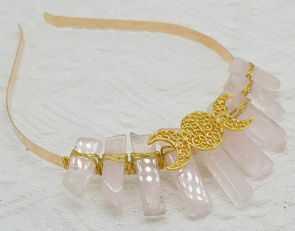 rose quartz tiara