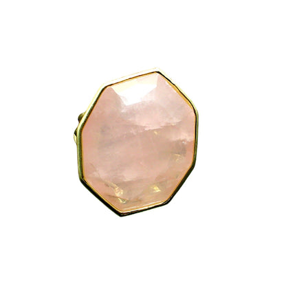 Rose Quartz Statement Ring