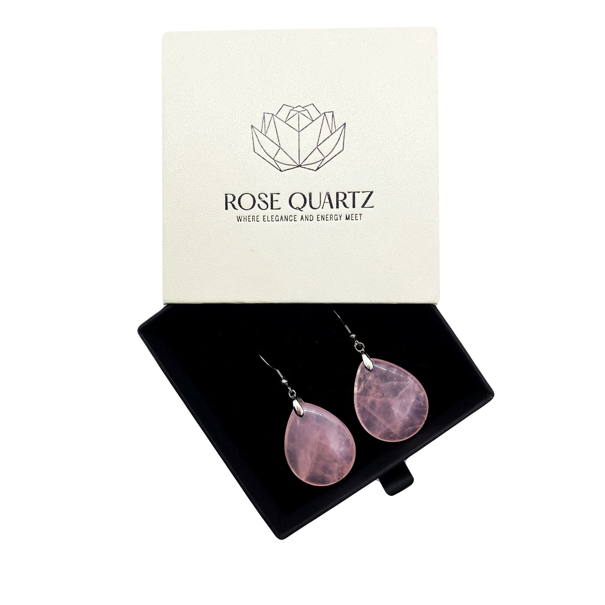 anurag rose quartz drop earrings