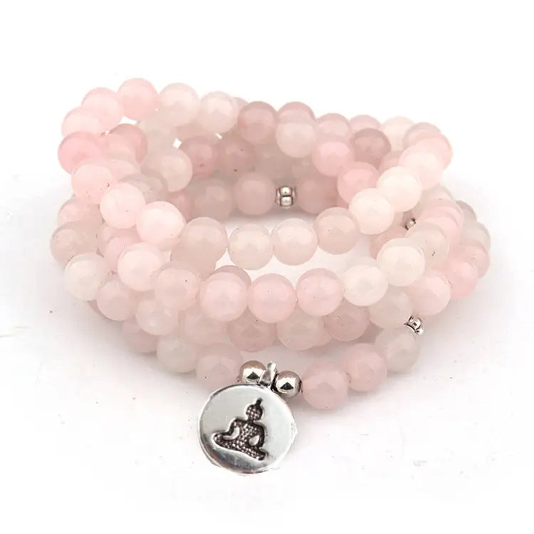 buddha bracelet rosequartz