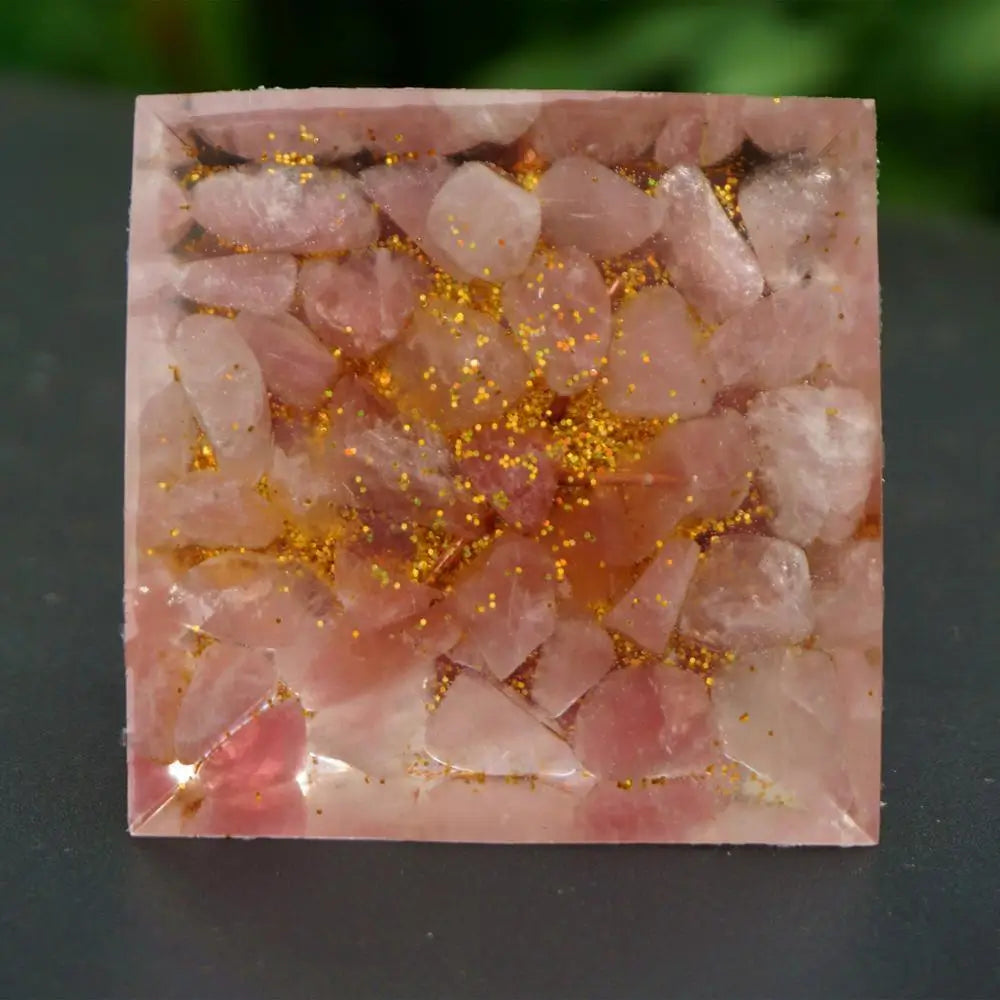 crystal pyramid chakra rose quartz