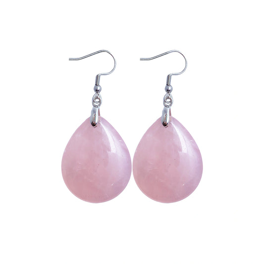 earrings rose quartz