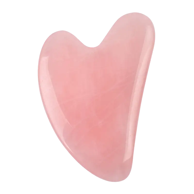 gua sha heart rose quartz