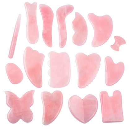 gua sha rose quartz set