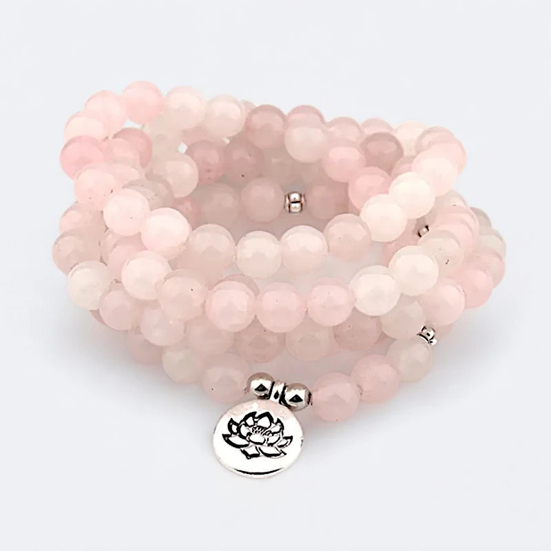 lotus bracelet rosequartz