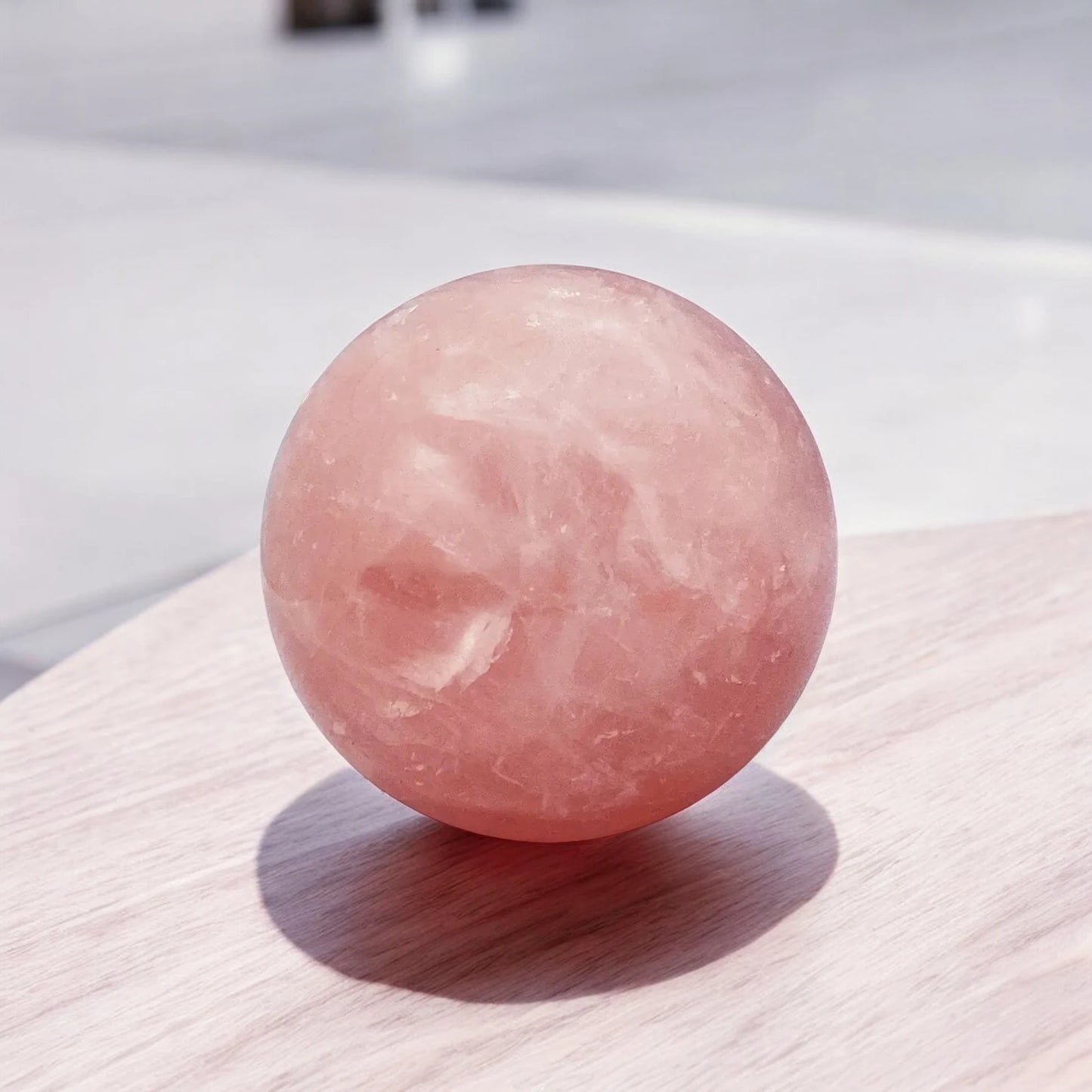 medium rose quartz sphere round