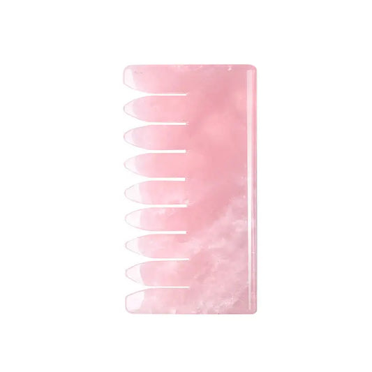 natural rose quartz comb