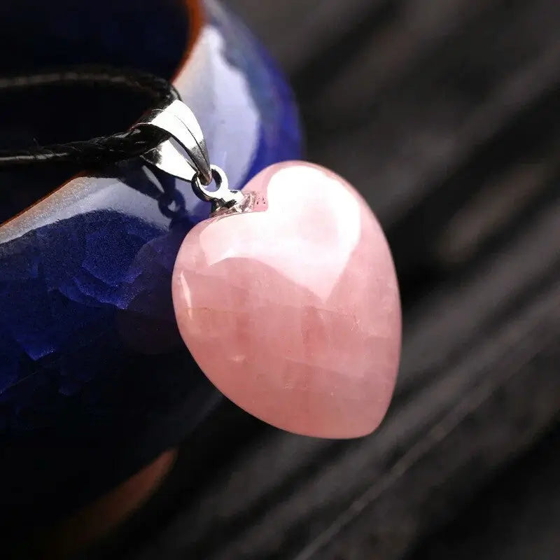 natural rose quartz pendant