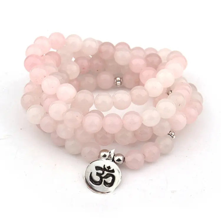 om bracelet rosequartz