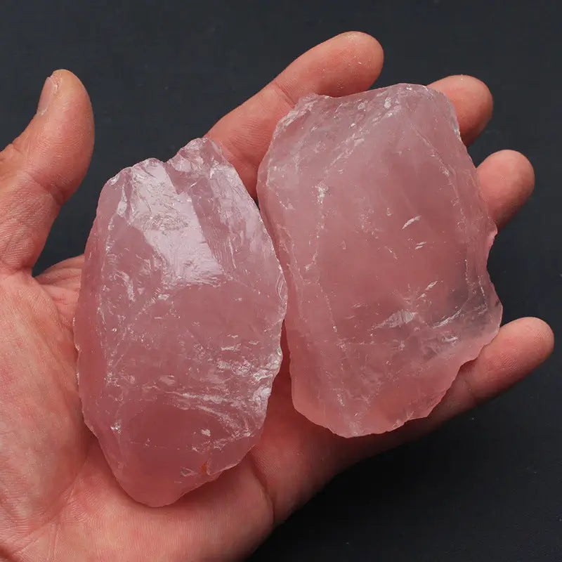 real rose quartz crystal