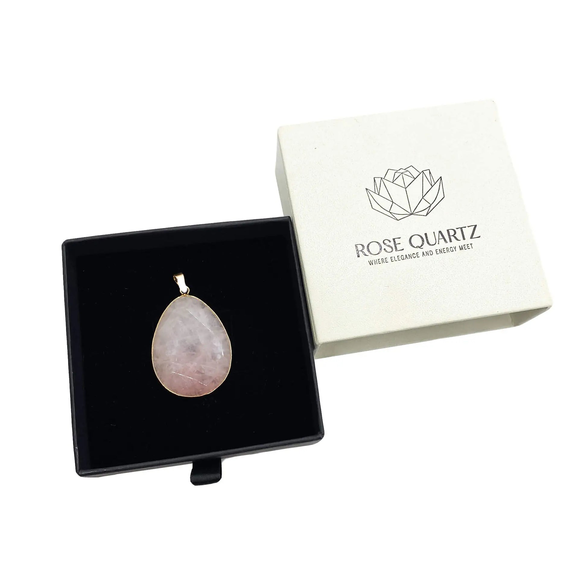 real rose quartz pendant