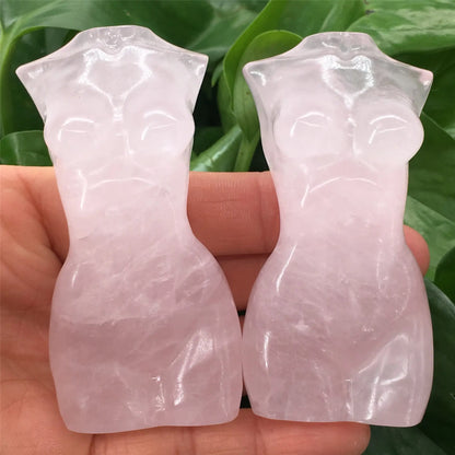 rose quartz body statue