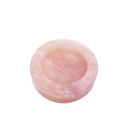 rose quartz candle holder