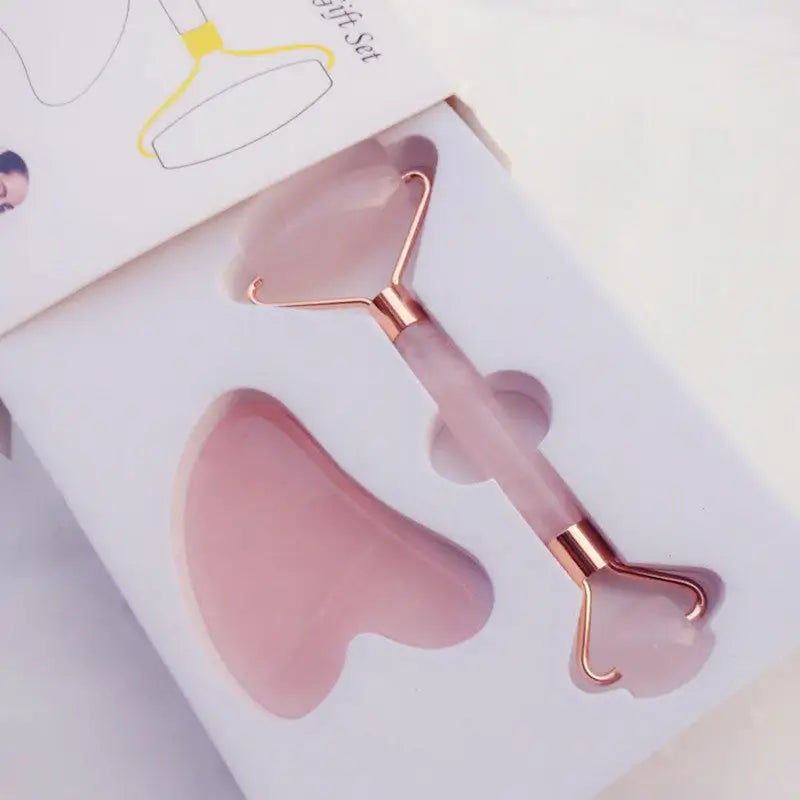 rose quartz crystal gua sha