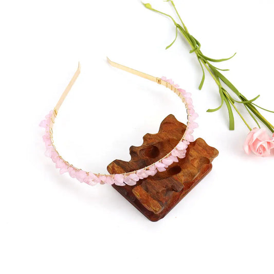 rose quartz headband