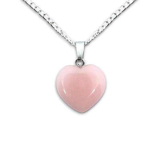 rose quartz heart necklace real sterling silver