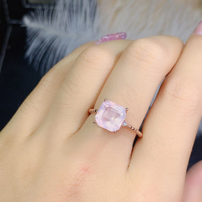 rose quartz ring band