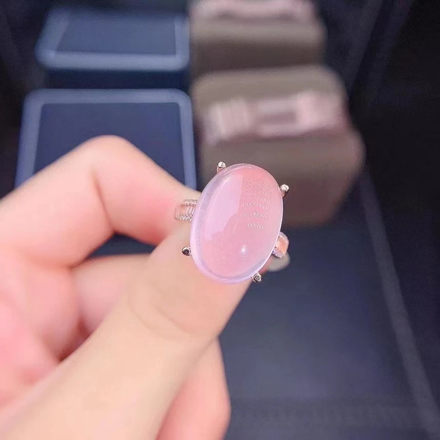 rose quartz rings healing charm 