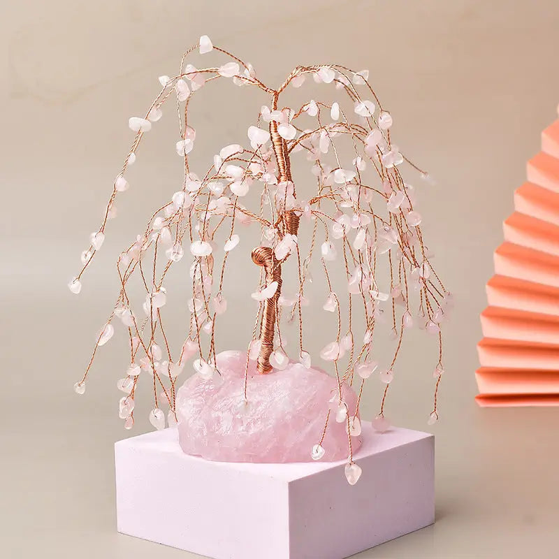 rose quartz tree pink