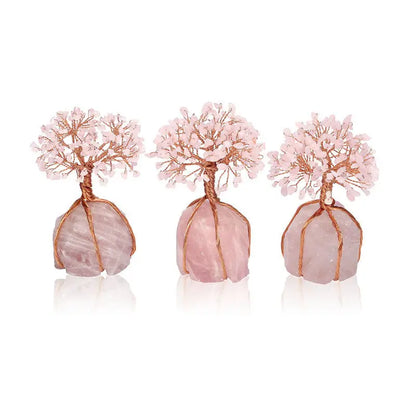 rose quartz wish tree healing charm