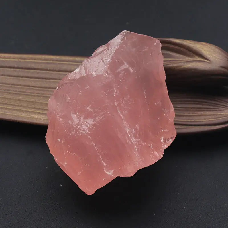 solid rose quartz crystal