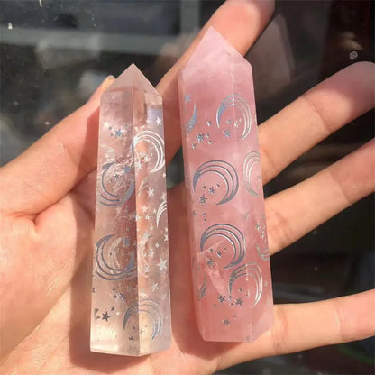 solid rose quartz pillar